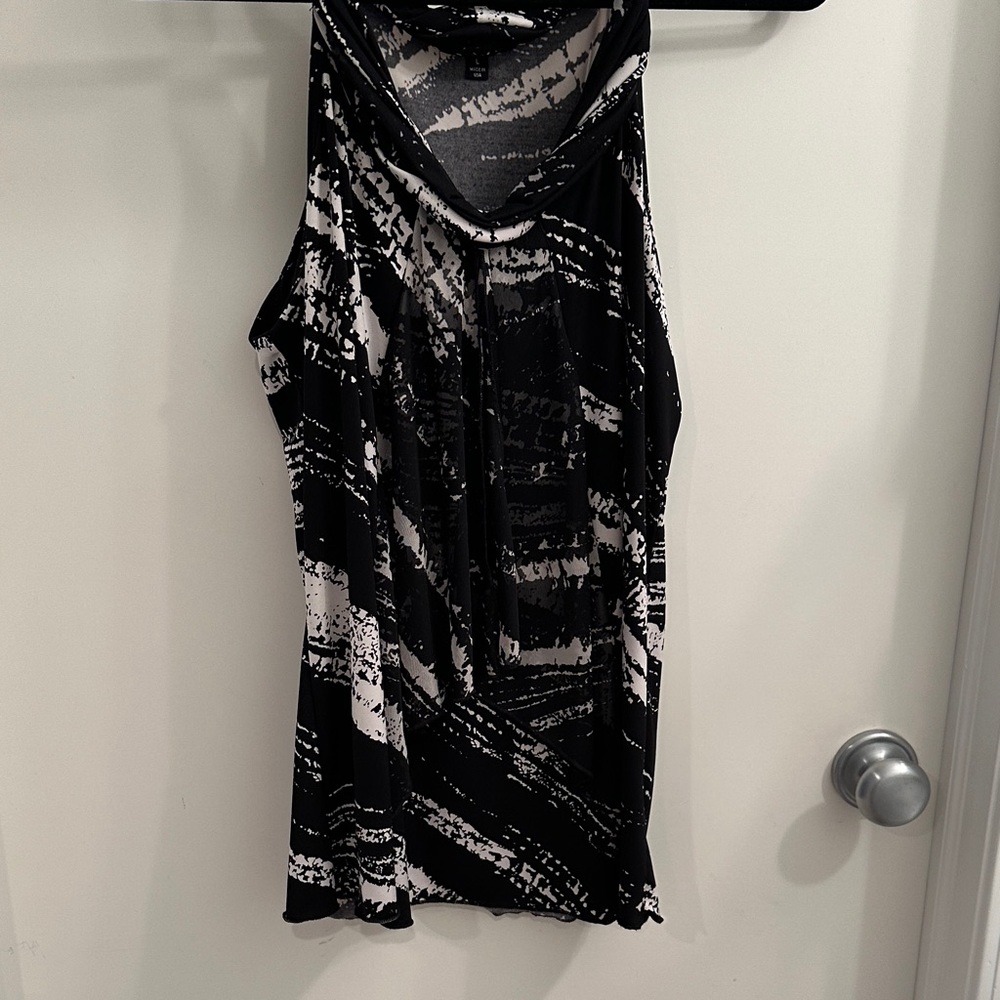 Valerie Bertinelli Black and White Tank Top